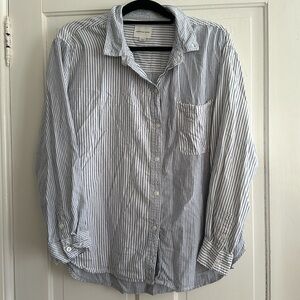 American Eagle striped oversized boyfriend oxford button down women’s size XL